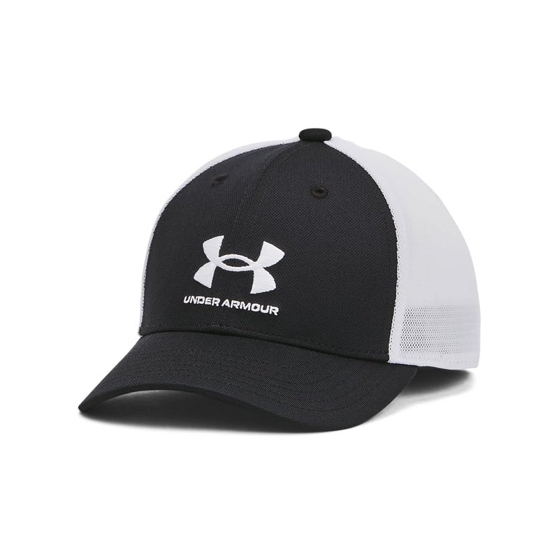 Under Armour Boys Blitzing Trucker Hat, (002) Black/White/White, One Size Fits Most - Image 5