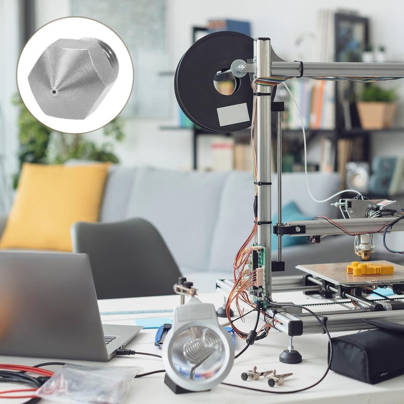 METALLIXITY 5Pcs Stainless Steel MK8 3D Printer Nozzle M6x0 6mm Extruder - Image 4