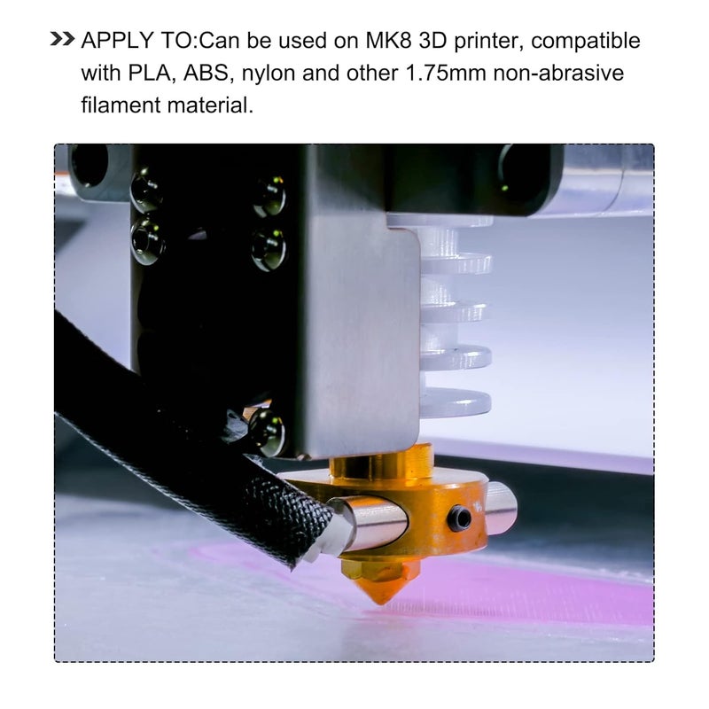 METALLIXITY 5Pcs Stainless Steel MK8 3D Printer Nozzle M6x0 6mm Extruder - Image 5