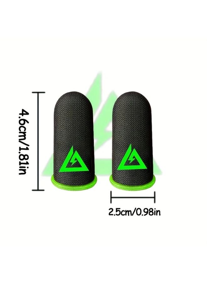 Delta Force Gaming Thumb Sleeves Black Green Carbon Fiber Anti Sweat Grip 28 Needle Knitting - Image 3