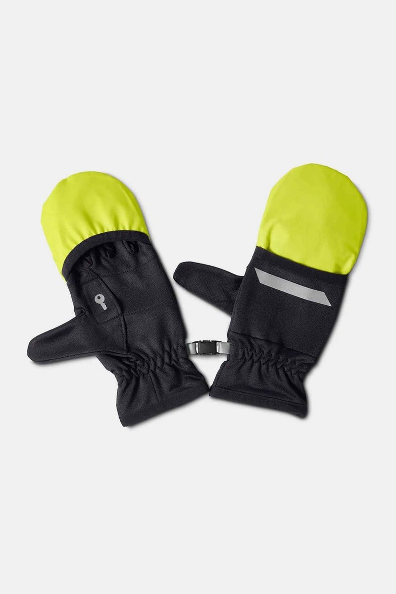 Tchibo Unisex 1,Pair Running Gloves, Black and Lime - Image 2