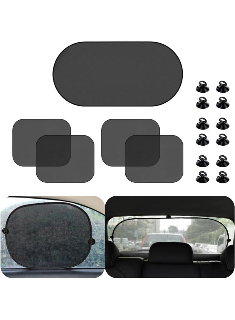 AUTOYSUR 5PCS Car Window Shade, Auto Rear & Side Window Shade Protector with Suction Cups, Shield Provide Sun Glare Protection for Your Child, Car Accessories Blocks Harmful UV Rays - Image 1