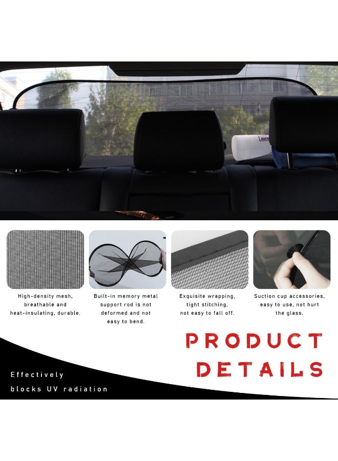 AUTOYSUR 5PCS Car Window Shade, Auto Rear & Side Window Shade Protector with Suction Cups, Shield Provide Sun Glare Protection for Your Child, Car Accessories Blocks Harmful UV Rays - Image 3