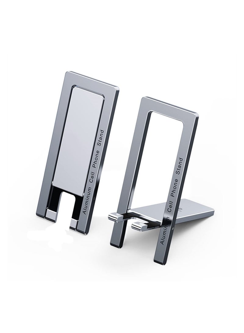 Adjustable Portable Aluminum Phone Stand for Desk Foldable Holder Compatible with iPhone Samsung Galaxy iPad Mini Excellent Viewing Angle - Image 1