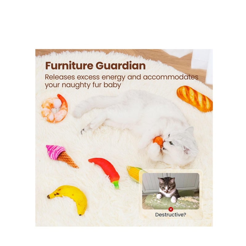 Zikra Cat Toys Days of The Week Food Style Catnip Toys 7Pcs Interactive Bite Resistant for Relieving Kittens Boredom for All Breeds - Image 4