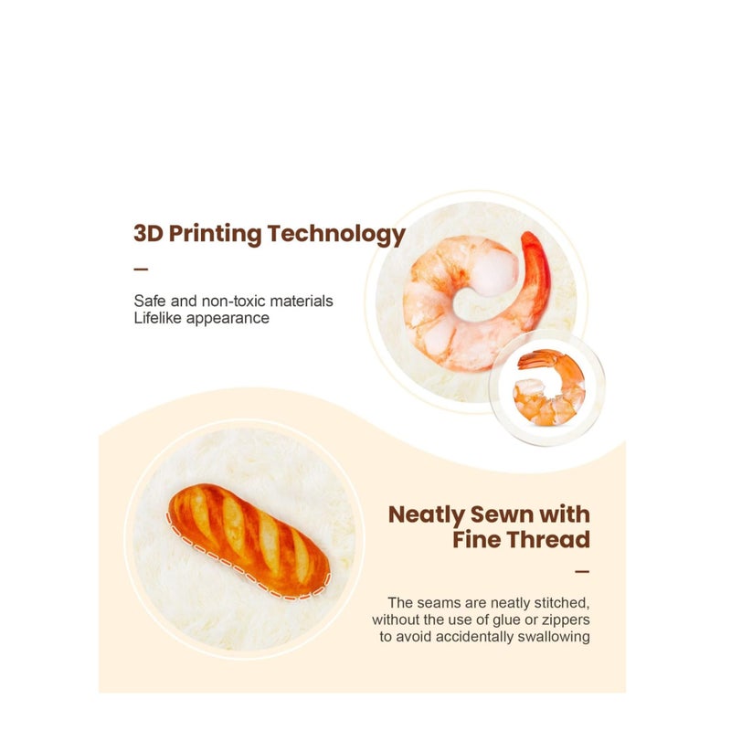 Zikra Cat Toys Days of The Week Food Style Catnip Toys 7Pcs Interactive Bite Resistant for Relieving Kittens Boredom for All Breeds - Image 5