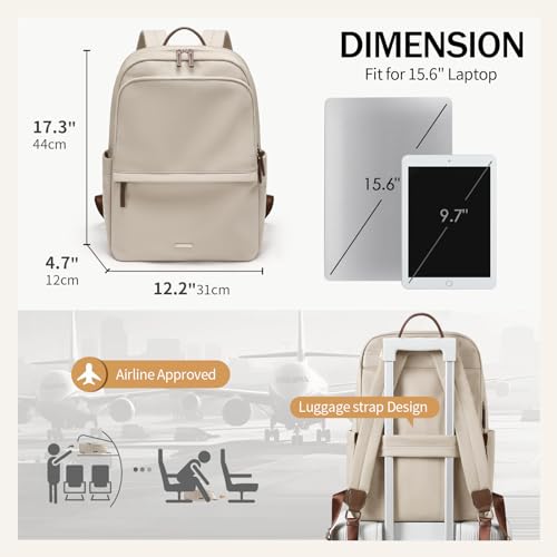 GOLF SUPAGS Women Laptop Backpack Casual Daypack for Work Travel College Backpack Purse Separate Laptop Compartment Fits 15.6 Inch Notebook - Image 5