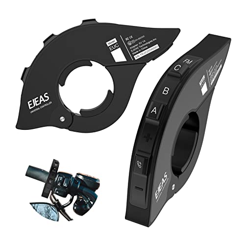 EJEAS جهاز التحكم عن بُعد EJEAS EUC لدراجة نارية مع سماعة بلوتوث للخوذة بتقنية بلوتوث 5.1 ومقاوم للماء IP65، سهل التركيب على مقود الدراجة النارية ومناسب لـ V6PRO/V4 Plus/Q2/Q7/Q8/E1+ - Image 1