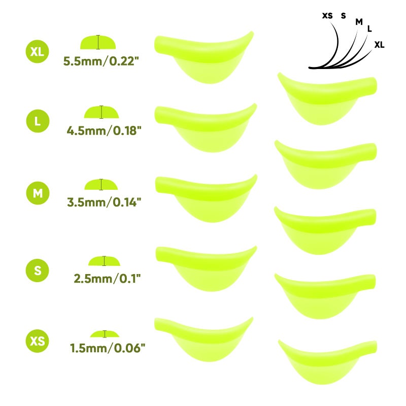 Libeauty Eyelash Lift Shield Lash Perm Pads 10 Pcs Reusable Eyelash Perming Curler Lower Eyelash Pads Lifting Rods - Image 5