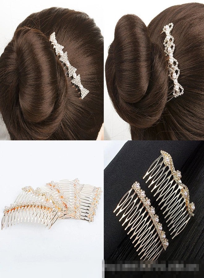 LETSP The most popular fashion Bridal hair accessories rhinestone pearl alloy hair comb wedding hairpin (01) - Image 4