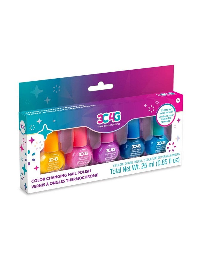 3C4G Color Changing Nail Polish Set Nail Polish Set For Girls & Teens Includes 5 Colors Nontoxic Nail Polish Kit For Kids Ages 8+ By Make It Real - Image 2