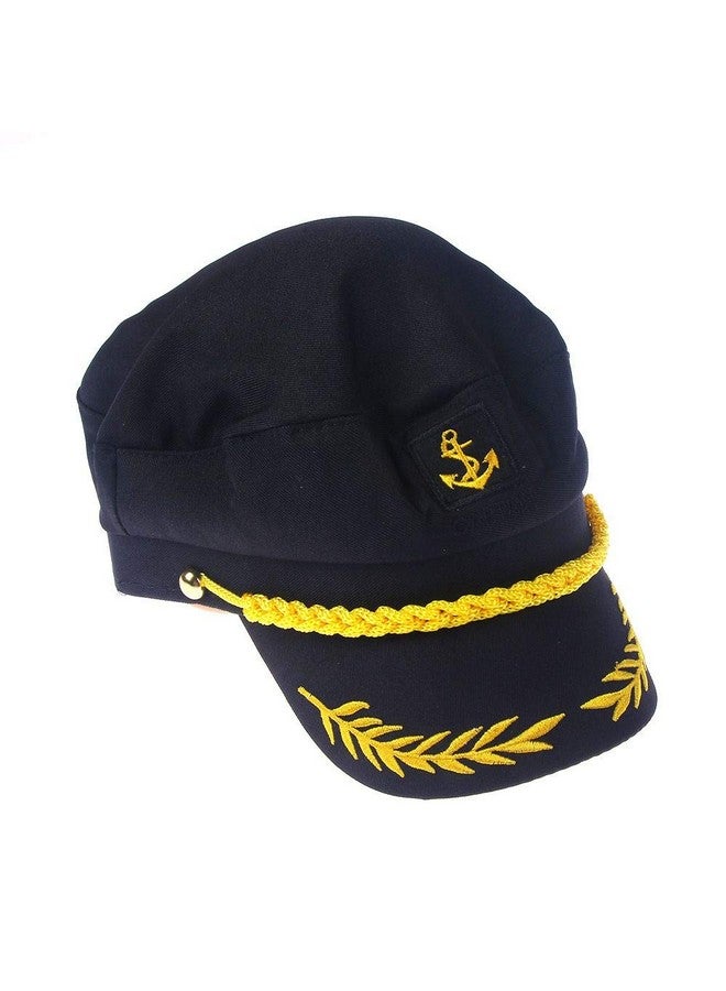 Dzrige Captain'S Hat Sailors Hat Marine Admiral Hat Adjustable Sea Cap Navy Costume Accessory (Black) - Image 5