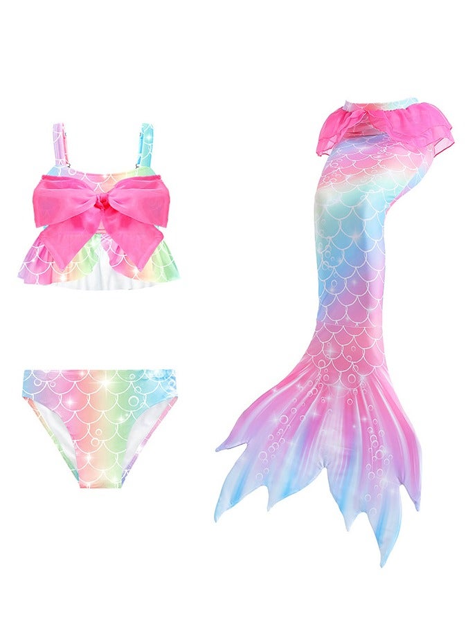 VUCATIN Mermaid Princess Dress up Girls Mermaid Dress Mermaid Swimsuit Girls Party Cosplay Princess Birthday Dress Kids Costume Cosplay Mermaid Skirt (DH75) - Image 5