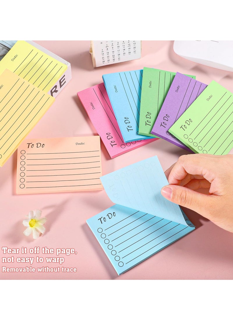 phomemo - to Do List Sticky Notes 9 Pack, Self-Stick Sticky Notes, Colorful Sticky Notes Pad with Lines, Do List Notepads for School Office Meeting Home Plan Reminder Stationery Supplies, (450 Sheets) - Image 1
