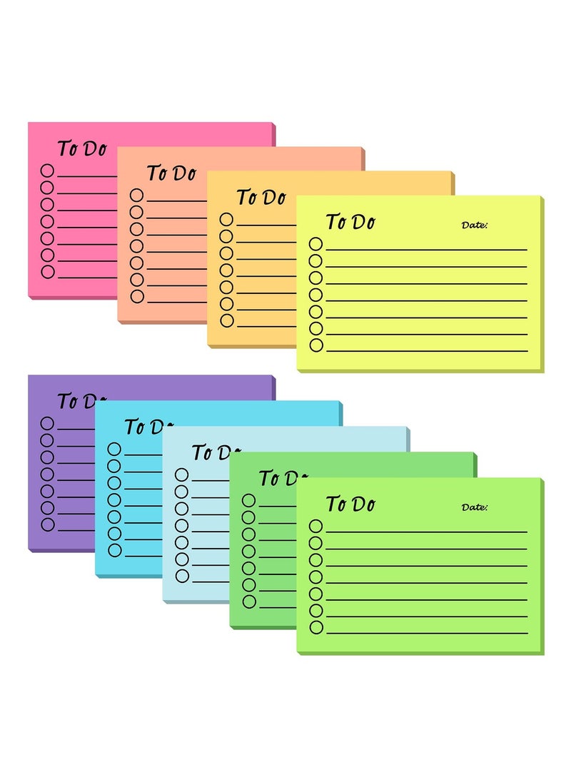 phomemo - to Do List Sticky Notes 9 Pack, Self-Stick Sticky Notes, Colorful Sticky Notes Pad with Lines, Do List Notepads for School Office Meeting Home Plan Reminder Stationery Supplies, (450 Sheets) - Image 1