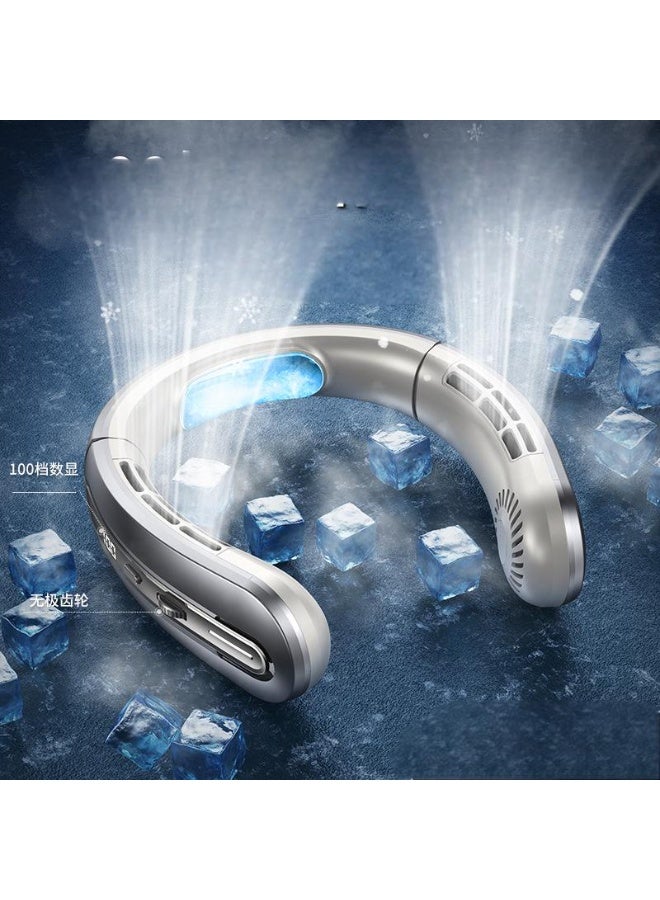 Healife Neck Fan with 100-Speed Adjustment – Hands-Free Cooling for Outdoor & Indoor Use - Image 1