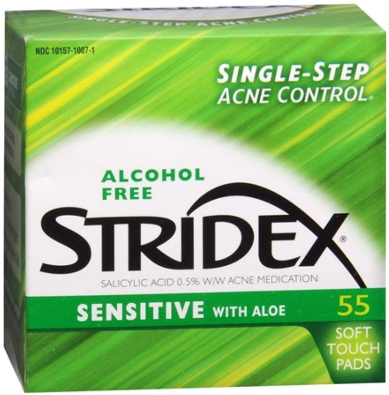 StriDex Daily Care Sensitive With Aloe Pads 55 Each Pack of 4