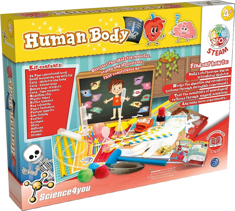 Science4you Human Body STEM Educational Science Kit With Book Learn About Human Body for Kids Ages 4+ - Image 2
