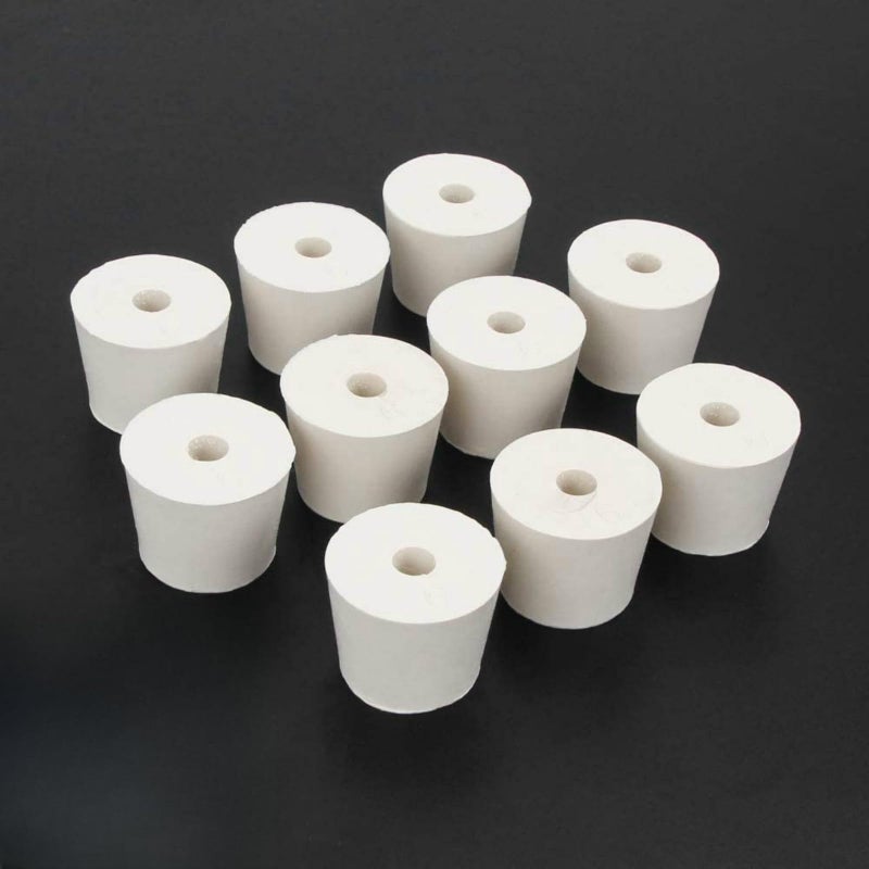 Enjoyist Enjoyist 10-Pack Drilled Natural Rubber Stopper #6  - Image 1