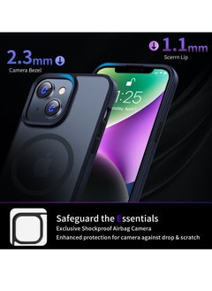 INFOSUN INFOSUN iPhone 14 Plus Case Cover Compatible with Magsafe Magnetic Designed Shockproof Case Translucent Matte Protective Cover Back Hard Cases with Magnet for iPhone 14 Plus Case Purple  - Image 2