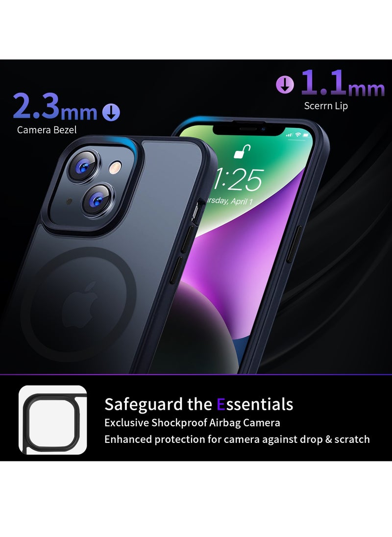 INFOSUN INFOSUN iPhone 14 Plus Case Cover Compatible with Magsafe Magnetic Designed Shockproof Case Translucent Matte Protective Cover Back Hard Cases with Magnet for iPhone 14 Plus Case Purple  - Image 2