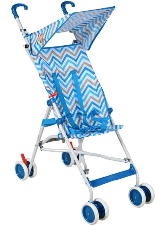 Kiko 23 1543 Light Blue 6 Wheels Comfortable Stroller For 6 Months Above Babies Light Blue