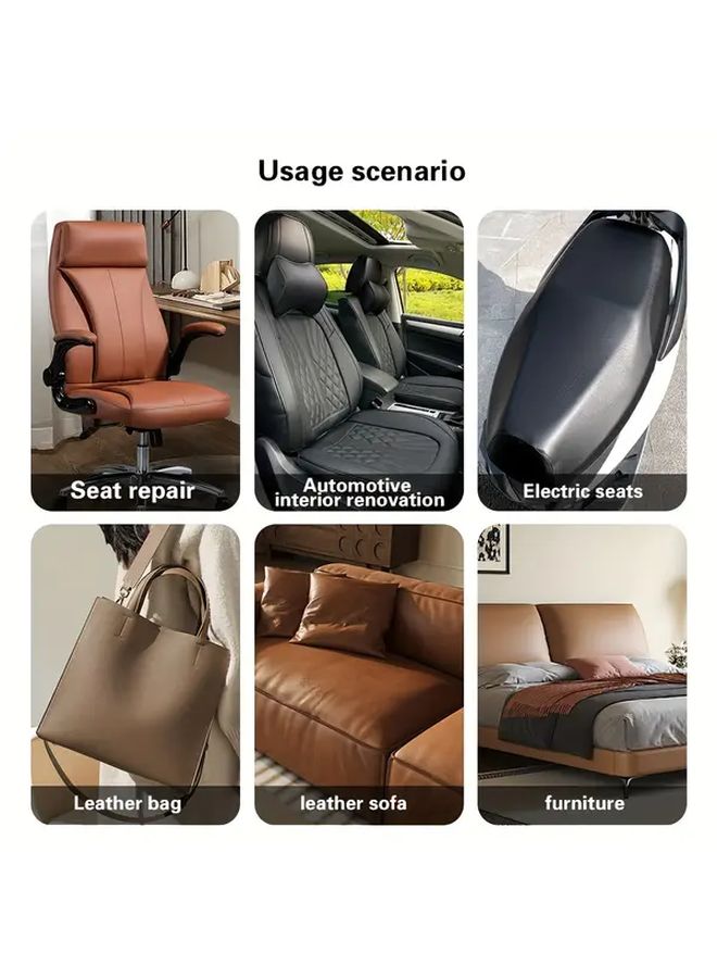 Grey Leather Self Adhesive Repair Patch Kit 15 57x47 06in For Car Seats Furniture - Image 5