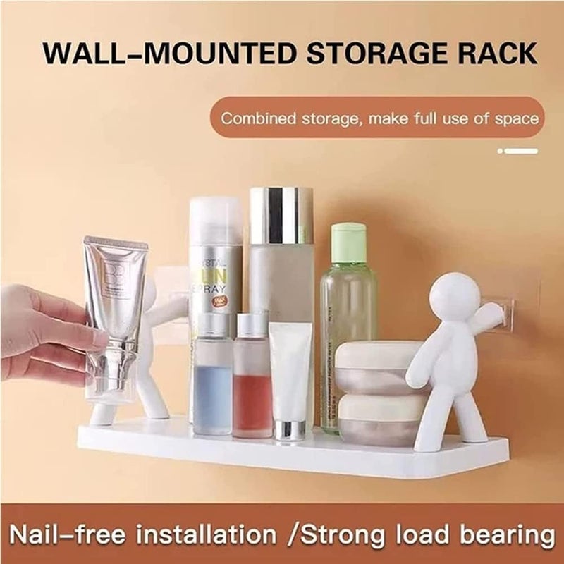 Storage Floating Shelves, The Toilet Receive Shelf, Modern Decoration White Floating Wall Shelves for Bathroom Kitchen Decorate - Image 4