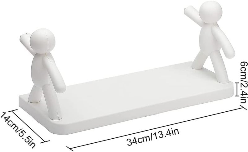 Storage Floating Shelves, The Toilet Receive Shelf, Modern Decoration White Floating Wall Shelves for Bathroom Kitchen Decorate - Image 3