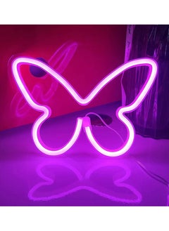 KASTWAVE KASTWAVE Neon Lights Led Lamp Signs Butterfly Neon Light Room Decor Aesthetic Led Light Butterfly Night Light for Bedroom Bar Hotel Party Wedding Party Kids Room Game Room Wall Art Decoration  - Image 1