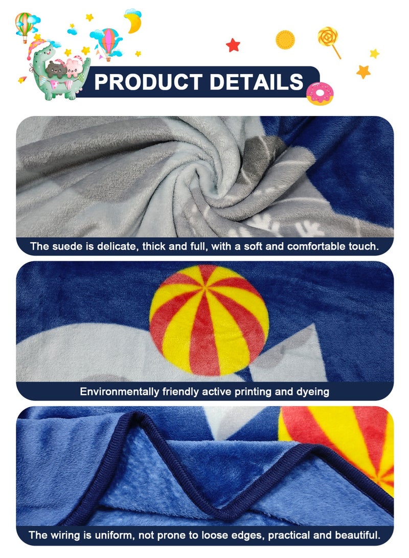 أوربازار بطانية أطفال للجنسين حديثي الولادة، بطانية ديناصور صغيرة فائقة النعومة ومريحة، لسرير الحضانة للأطفال الصغار وبطانيات عربة الأطفال وهدايا الاستحمام، (فيل 39 × 55 بوصة) - Image 3