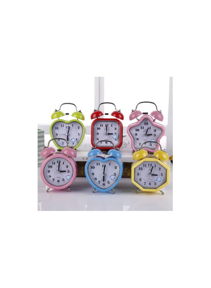 Multi-colored and shaped plastic alarm clock