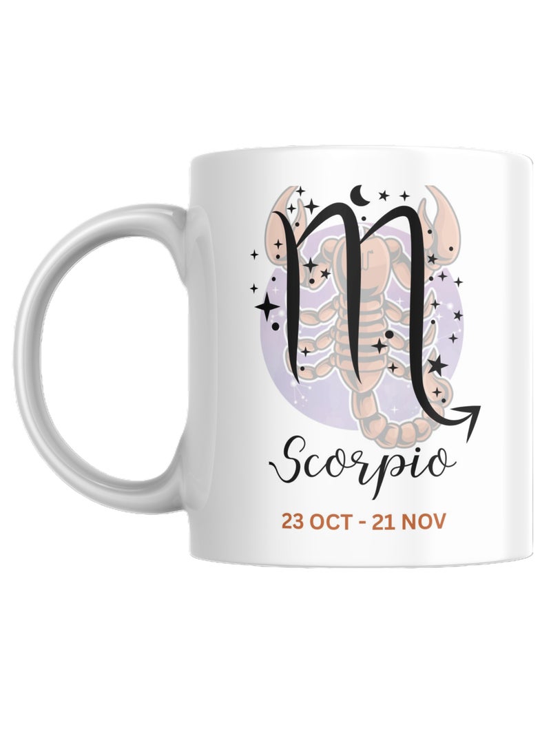 Scorpio Zodiac Coffee Mug – 11oz Ceramic Astrology Gift Cup | Birthday Gift for Scorpio | Office Mug for Coffee & Tea Lovers