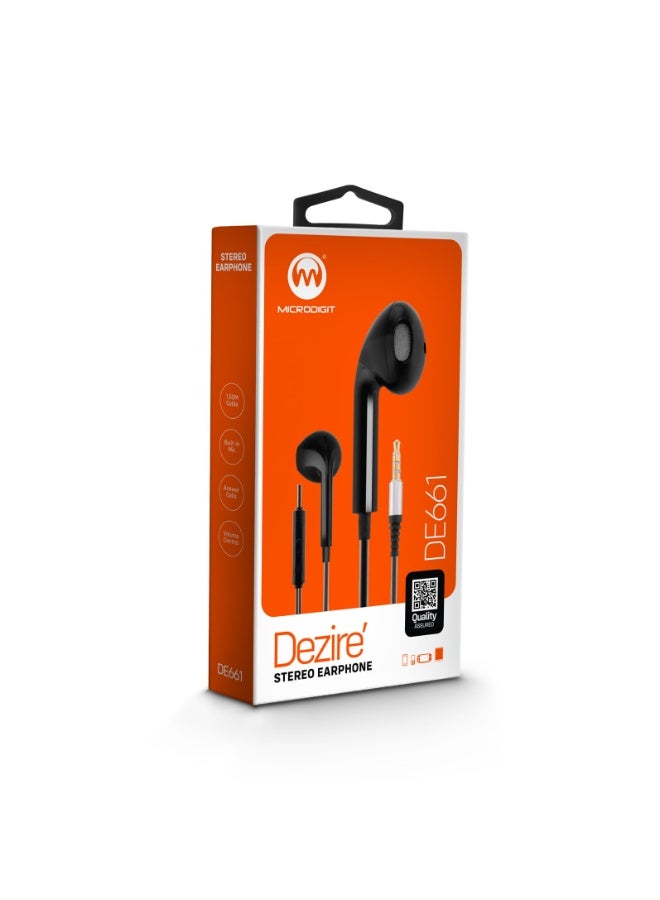 Micro Digit MICRODIGIT Dezire’ DE661 3.5mm Wired Stereo Earphones – Open-Fit Earbuds with Mic - Image 2