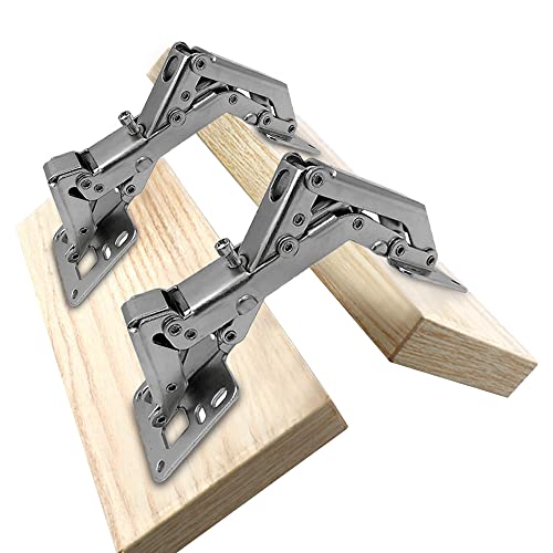 WANLIAN 170/175° Frameless Cabinet Hinges - Hidden Hydraulic, Soft Close, Adjustable Mount - Stainless/Nickel Steel - Dampers for Wardrobe/Kitchen (1 Pair) - Image 1