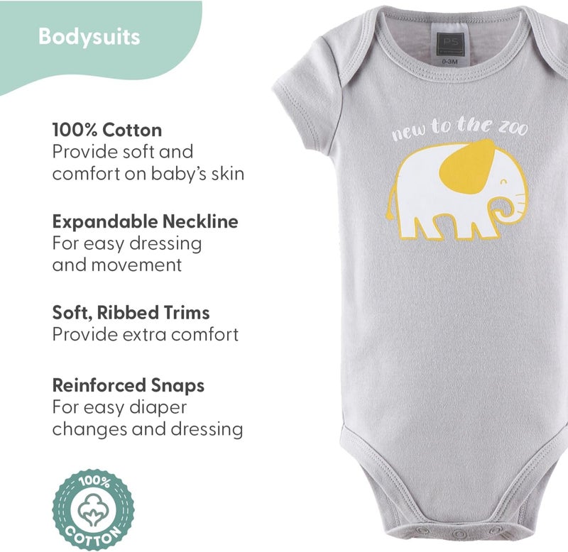 The Peanut Shell Baby Layette Gift Set for Baby Boys or Girls - 23 Piece New Born Baby Unisex Gift Set, Baby Clothes & Newborn Essentials Must Haves - Newborn Baby Clothes 0-3 Months - Sunshine - Image 2