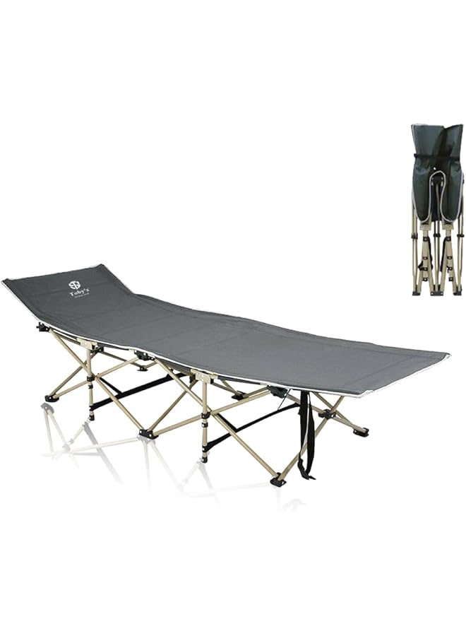 Toby's Tobys New Folding Camping Bed For Adults Ten Leg Beach Bed With Cushion And Maximum Load 150 Kg / 330 Lbs Ideal For Office Home Beach Party Camping (191X70X36Cm) - Image 1