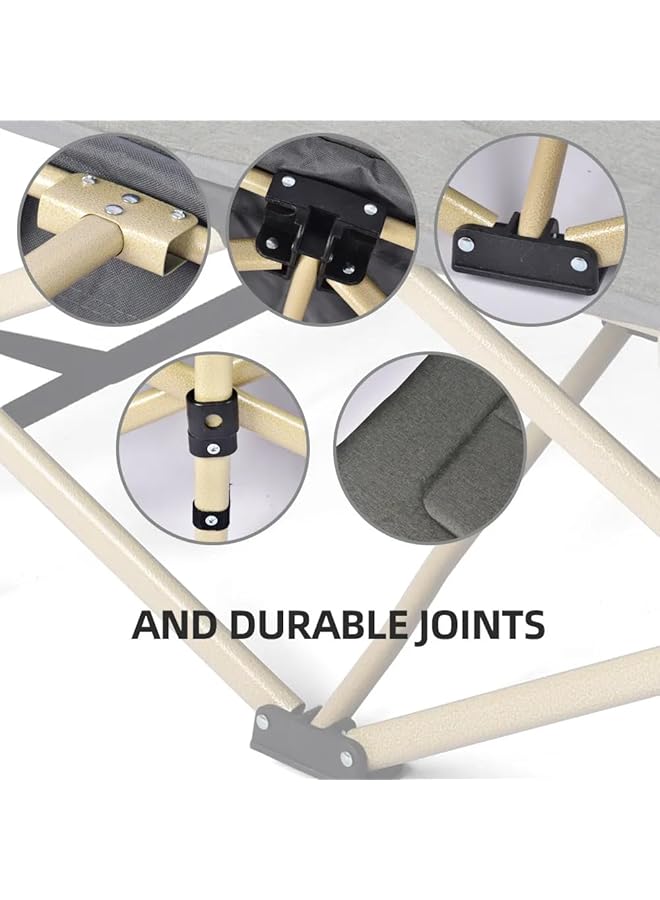 Toby's Tobys New Folding Camping Bed For Adults Ten Leg Beach Bed With Cushion And Maximum Load 150 Kg / 330 Lbs Ideal For Office Home Beach Party Camping (191X70X36Cm) - Image 5