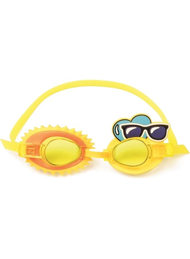 Bestway 26 21080 Diving Glasses (Yellow)