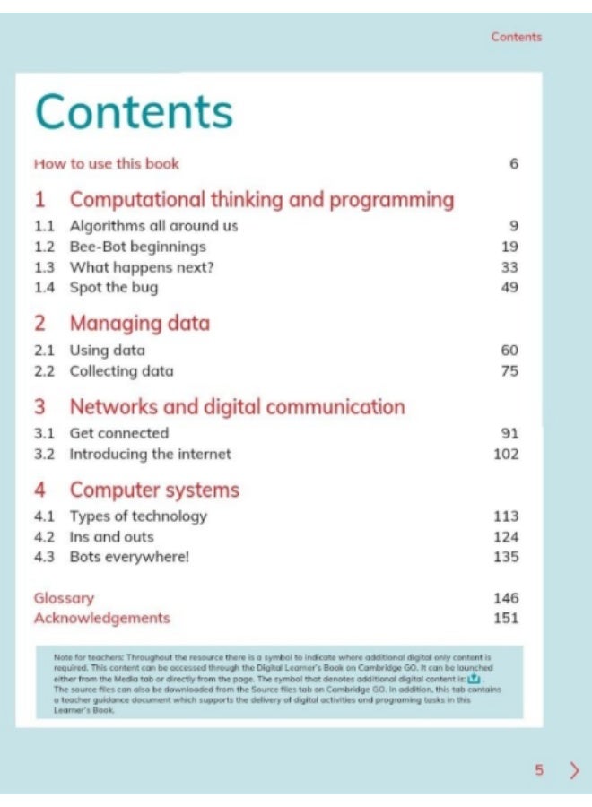 كتابCambridge Primary Collection - كتاب المتعلمين في الحوسبة للمرحلة الابتدائية - المستوى 1 - Image 2
