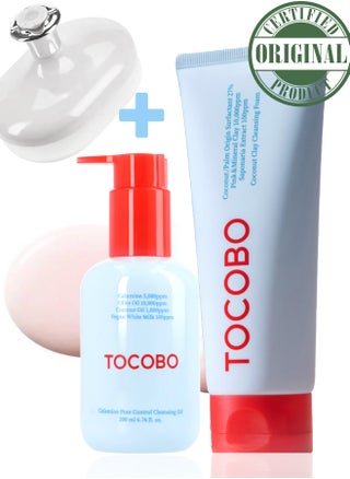 Coconut Clay Cleansing Foam 150 ml \ Calamine Pore Control Cleansing Oil Bundle 200ml| & face scrubber  | Deep Cleansing, Pore Minimizing, and Hydrating Skincare Duo - pzsku/Z029E74242D7C5E91729AZ/45/_/1729622221/553929b8-d37c-4977-be8a-38d449ce39b6