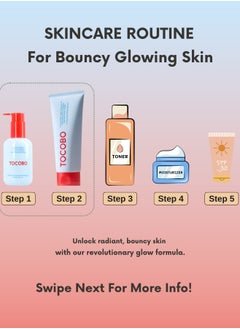 Tocobo Coconut Clay Cleansing Foam 150 ml \ Calamine Pore Control Cleansing Oil Bundle 200ml| & face scrubber  | Deep Cleansing, Pore Minimizing, and Hydrating Skincare Duo  - Image 3