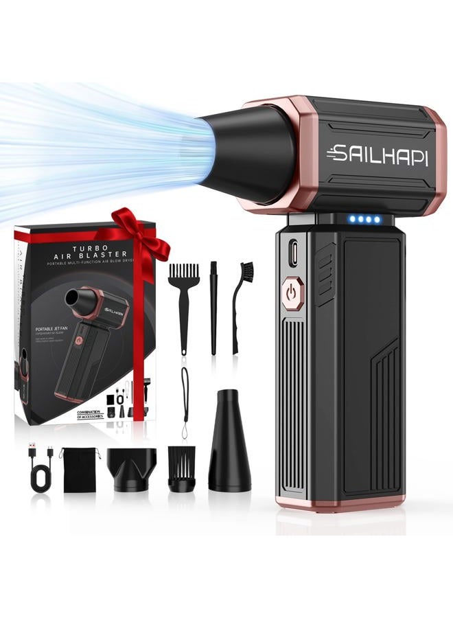 SAILHAPI Compressed Air Duster 300000RPM, High-Speed Cordless Blower for Barber with Variable Speed, Electric Dust Blower for Keyboard, Car, Computer, Hair Cut, Replaces Canned Air, Gifts for Men - Image 1