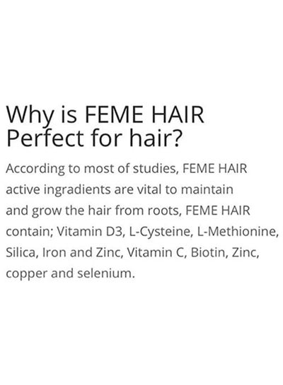 Vitamin Factory Feme Hair 60 Capsules, Pack of 3 - Image 4