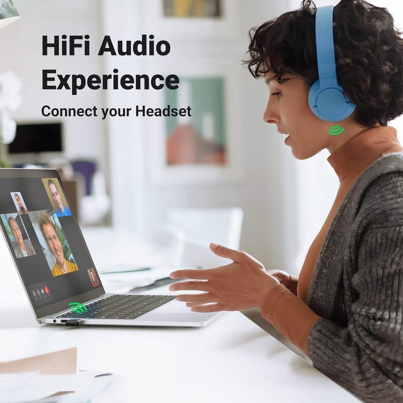 ETZIN USB Bluetooth Adapter for PC, 5.3 Bluetooth Dongle Receiver (UB500) Supports Windows 11/10/8.1/7 for Desktop, Laptop, Mouse, Keyboard, Printers, Headsets, PS4/ Xbox Controllers. EPL-1236WA - Image 4