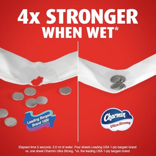 Charmin Ultra Strong Toilet Paper, 6 Mega Rolls = 24 Regular Rolls - Image 5