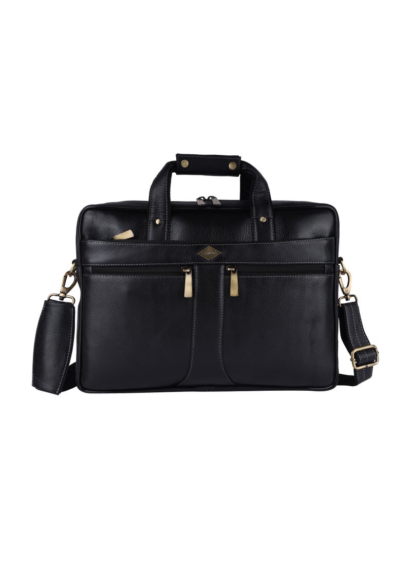 LAVERI LEATHER Genuine Leather Office And Travel Document Laptop bag Style 519  - Image 1