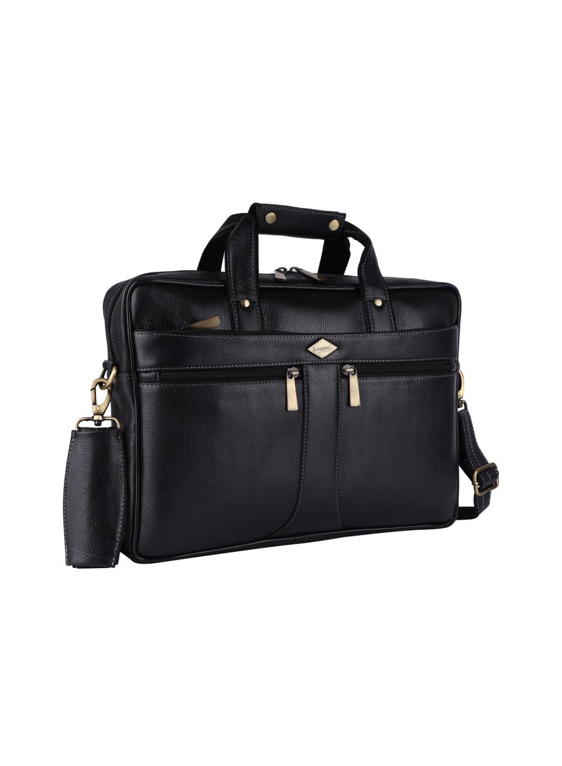 LAVERI LEATHER Genuine Leather Office And Travel Document Laptop bag Style 519  - Image 5