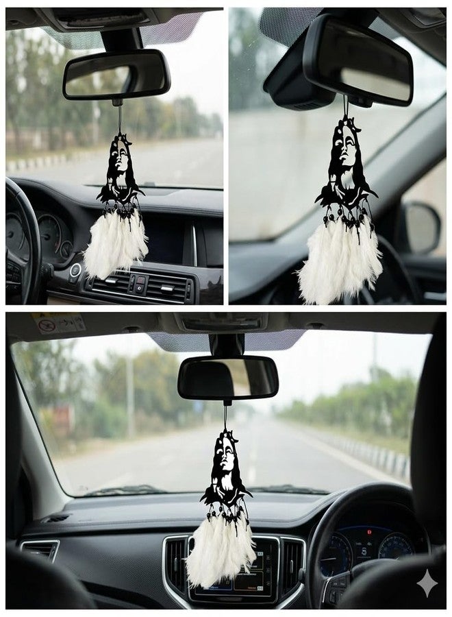 RMCG Traders Khatu Shyam Ji Toran Wooden Car Dashboard Hanging Showpiece Positive Vibes, Baba Khatu Shyam Dwar Khatu Shyam Ji Toran for Good Luck & Productivity Car Decor Accessory (Shiv Ji) - Image 4