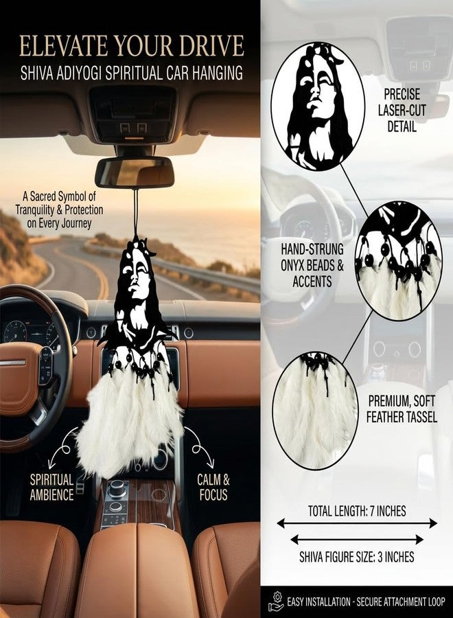 RMCG Traders Khatu Shyam Ji Toran Wooden Car Dashboard Hanging Showpiece Positive Vibes, Baba Khatu Shyam Dwar Khatu Shyam Ji Toran for Good Luck & Productivity Car Decor Accessory (Shiv Ji) - Image 5
